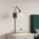 Elyon 14 inch 60 watt Matte Black Swing Arm Sconce Wall Light